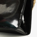 Chanel 2.55 Black Patent Leather Shoulder Bag With Mademoiselle Chain