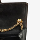 Chanel 2.55 Black Patent Leather Shoulder Bag With Mademoiselle Chain