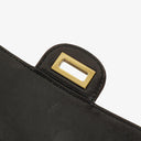 Chanel 2.55 Black Patent Leather Shoulder Bag With Mademoiselle Chain