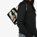 Chanel 2.55 Black Patent Leather Shoulder Bag With Mademoiselle Chain