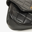 Chanel 2.55 Black Quilted Lambskin Top Handle Flap Bag