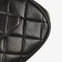 Chanel 2.55 Black Quilted Lambskin Top Handle Flap Bag