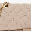 Chanel 2.55 Reissue 227 Flap Bag Beige Quilted Caviar With Gold-Tone Hardware