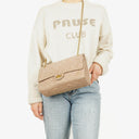 Chanel 2.55 Reissue 227 Flap Bag Beige Quilted Caviar With Gold-Tone Hardware