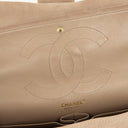 Chanel 2.55 Reissue 227 Jumbo Flap Bag Beige Quilted Caviar With Gold-Tone Hardware
