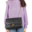 Chanel 2.55 Reissue Black Aged Calfskin Large Double Flap Bag