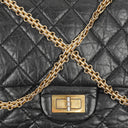 Chanel 2.55 Reissue Black Aged Calfskin Large Double Flap Bag
