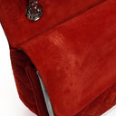 Chanel 2.55 Reissue Medium Double Flap Bag in Red Suede and Silver Leather