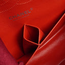 Sac à rabat double moyen Chanel 2.55 Reissue en daim rouge et cuir argenté