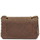 Chanel Small Clasic Double Flap Brown Quilted Lambskin 24K Gold-Plated Hardware