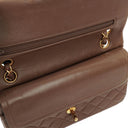 Chanel Small Clasic Double Flap Brown Quilted Lambskin 24K Gold-Plated Hardware