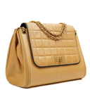 Chanel Accordion Chocolate Bar 2.55 Flap Bag Beige Quilted Lambskin, 2000-2002