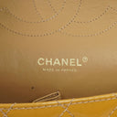Chanel Accordion Double Flap Bag Yellow Quilted Patent Leather With 24K Champagne Gold-Plated Hardware