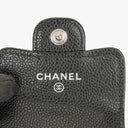 Chanel Airpods Pro Case In Black Caviar Quilted Leather With Silver-Tone Hardware