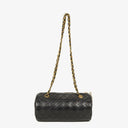 Chanel Barrel Black Quilted Leather Shoulder Bag