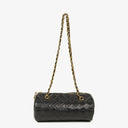 Chanel Barrel Black Quilted Leather Shoulder Bag