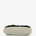 Chanel Beige Black Canvas Camellia N°5 Bag