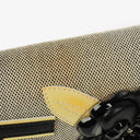 Chanel Beige Black Canvas Camellia N°5 Bag