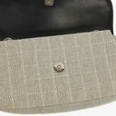 Chanel Beige Black Canvas Camellia N°5 Bag
