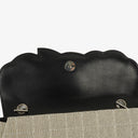 Chanel Beige Black Canvas Camellia N°5 Bag