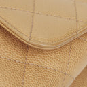 Chanel Beige Caviar Quilted Jumbo Kelly Flap Bag