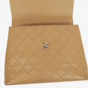 Chanel Beige Caviar Quilted Jumbo Kelly Flap Bag