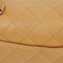 Chanel Beige Caviar Quilted Jumbo Kelly Flap Bag