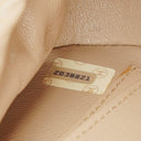 Chanel Beige Chevron Lambskin Kiss Lock Bag