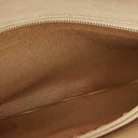 Chanel Beige Chevron Lambskin Kiss Lock Bag