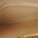 Chanel Beige Chevron Lambskin Kiss Lock Bag