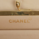 Chanel Beige Chevron Lambskin Kiss Lock Bag