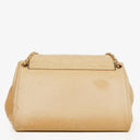 Chanel Beige Chocolate Bar Lambskin Accordion Mademoiselle Flap