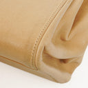 Chanel Beige Chocolate Bar Lambskin Accordion Mademoiselle Flap