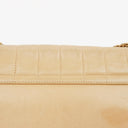 Chanel Beige Chocolate Bar Lambskin Accordion Mademoiselle Flap