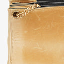 Chanel Beige Chocolate Bar Lambskin Accordion Mademoiselle Flap