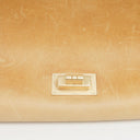 Chanel Beige Chocolate Bar Lambskin Accordion Mademoiselle Flap
