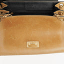 Chanel Beige Chocolate Bar Lambskin Accordion Mademoiselle Flap