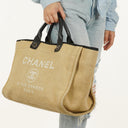 Chanel Beige Deauville Medium Tote Bag
