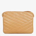 Chanel Beige Jumbo Caviar Diagonal Pocket Camera Bag