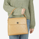 Chanel Beige Lambskin Straight Flap Bag, 1997-1999