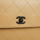 Chanel Beige Lambskin Straight Flap Bag, 1997-1999