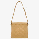 Chanel Beige Quilted Lambskin Diana Shoulder Bag With 24K Gold-Plated Hardware