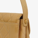 Chanel Beige Quilted Lambskin Diana Shoulder Bag With 24K Gold-Plated Hardware