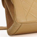 Chanel Beige Quilted Lambskin Diana Shoulder Bag With 24K Gold-Plated Hardware