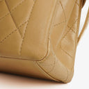 Chanel Beige Quilted Lambskin Diana Shoulder Bag With 24K Gold-Plated Hardware
