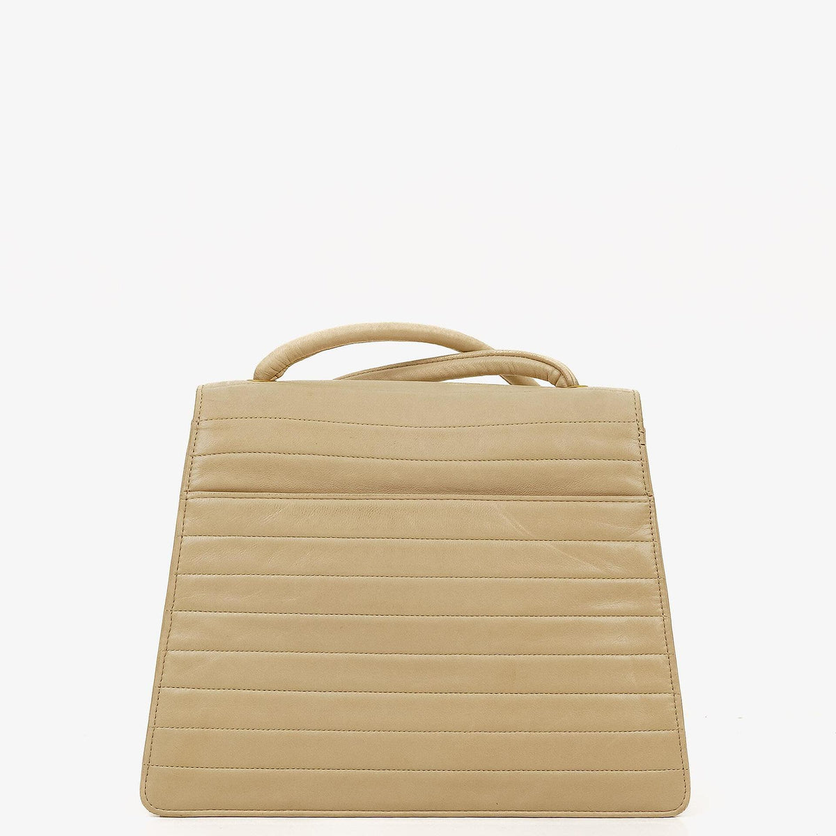 Chanel Beige Quilted Lambskin Flap Crossbody Bag