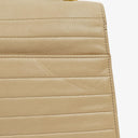 Chanel Beige Quilted Lambskin Flap Crossbody Bag