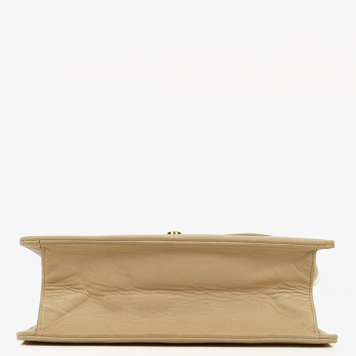 Chanel Beige Quilted Lambskin Flap Crossbody Bag