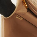 Chanel Beige Quilted Lambskin Flap Crossbody Bag