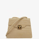 Chanel Beige Quilted Lambskin Flap Crossbody Bag